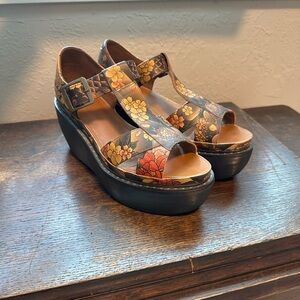 Dr. Martens Adaya Tattoo Pattern Platform Sandals